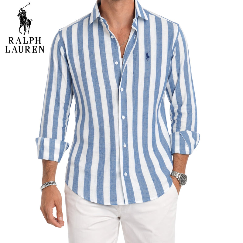 Premium Stripet Casual Skjorte