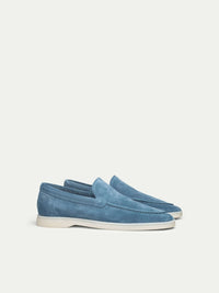 Oceanblå mockaloafers