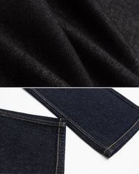 Relaxed Fit Wide Leg Jeans Svarta Tvättade