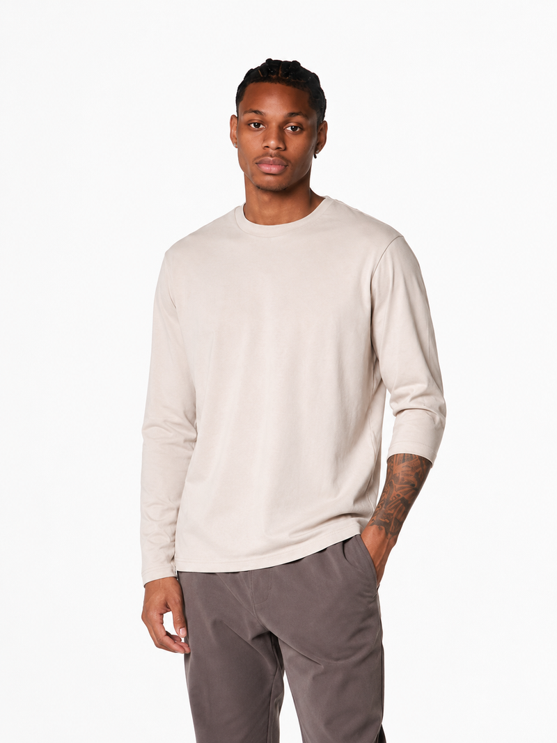 LYXIG L/S T-SHIRT - BEIGE