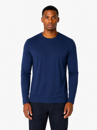 LYXIG L/S T-SHIRT - MARINBLÅ