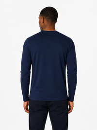 LYXIG L/S T-SHIRT - MARINBLÅ