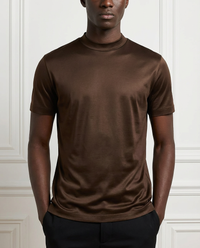 Glansig t-shirt med rund hals